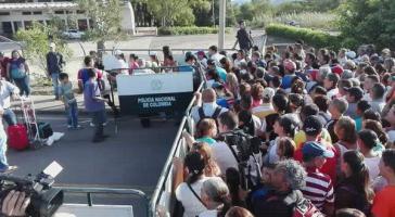 Am Grenzübergang nach Kolumbien, der am 10. Juli für einen Tag geöffnet war