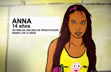 Kampagne zum Schutz von Kindern und Jugendlichen vor Zwangsprostitution anlässlich der Fußball-WM der Männer in Brasilien: "Anna, 14 Jahre, Opfer eines Prostitutionsringes seit ihrem 12. Lebensjahr"
(Screenshot)