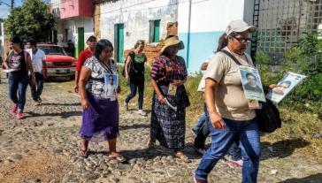 Mütter und Väter verschwundener Migranten bei der 12. Karawane durch Mexiko