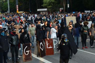 Demonstration gegen die Regierung Temer in São Paulo am 7.September