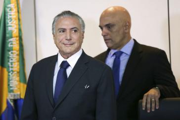 Michel Temer und Justizminister de Moraes (rechts)