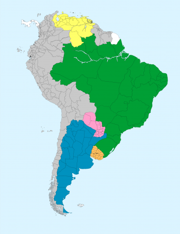 Die Mitgliedstaaten des Mercosur haben Venezuela als Vollmitglied des südamerikanischen Wirtschaftsbündnisses im Jahr 2012 akzeptiert