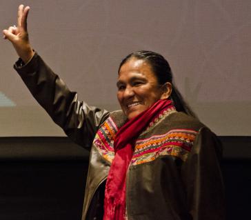 Milagro Sala während eines Forums im Juli 2015 Milagro Sala während eines Forums im Juli 2015