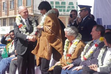 Evo Morales und Rosatom-Chef Sergey Kiriyenko
