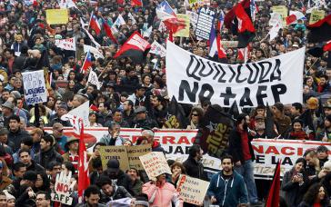 Am 24. Juli demonstrierten nach Angaben der Organisatoren 750.000 Chilenen in 40 Städten gegen die privaten Rentenfonds