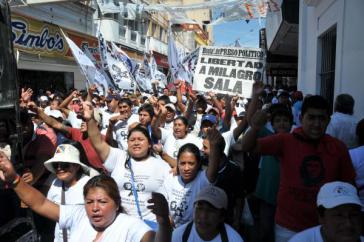 Demonstration für die Freilassung von Milagro Sala am 24. Februar in San Salcador, Jujuy