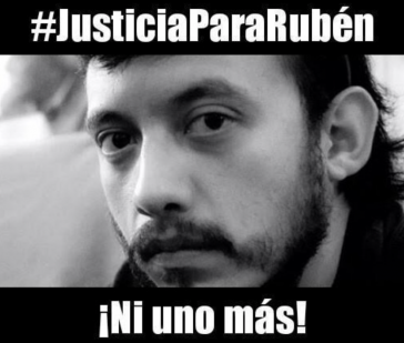 Die Kampagne "Gerechtigkeit für Rubén - nicht einer mehr" protestiert gegen die Morde an Journalisten in Mexiko