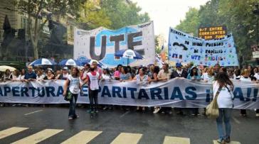 Lehrer streiken und protestieren in Buenos Aires