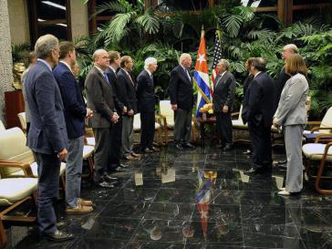 Raúl Castro empfing die Delegation des US-Kongresses am Dienstag Raúl Castro empfing die Delegation des US-Kongresses am Dienstag