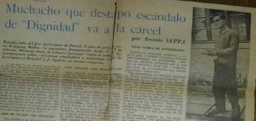 Chilenischer Zeitungsartikel aus dem Jahr 1967 Chilenischer Zeitungsartikel aus dem Jahr 1967