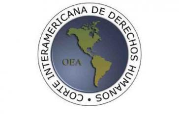 Logo des 1979 gegründeten Interamerikanischen Menschenrechtsgerichtshofs der OAS mit Sitz in San José, Costa Rica