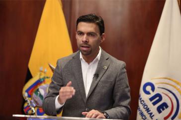 Der Vorsitzende des Nationalen Wahlrats von Ecuador (CNE), Juan Pablo Pozo