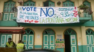 Gegner des Bergbaus in Pijao mobilisieren für die Abstimmung am vergangenen Sonntag