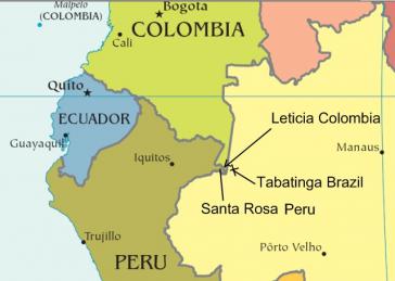 In Tabatinga im Amazonasgebiet von Brasilien wird eine multinationale Militärbas