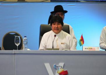 Boliviens Präsident Evo Morales beim 5. Celac-Gipfeltreffen