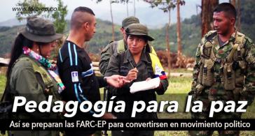 Farc-Mitglieder bei der "Friedenspädagogik" – Bild von der Seite der Rebellenorganisation