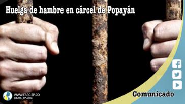 97 Farc-Gefangene im Gefängnis San Isidrio in Popayán sind seit dem 25. Februar im unbefristeten Hungerstreik 97 Farc-Gefangene im Gefängnis San Isidrio in Popayán sind seit dem 25. Februar im unbefristeten Hungerstreik