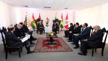 Pedro Pablo Kuczynski und Evo Morales trafen sich am 1. September, um über die Errichtung eines bolivianischen Hafens in Peru zu diskutieren