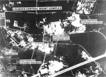 Historische Aufnahme der sowjetischen Basis in Lourdes, Kuba Historische Aufnahme der sowjetischen Basis in Lourdes, Kuba