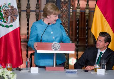 Bundeskanzlerin Angela Merkel und Mexikos Präsident Enrique Peña Nieto wollen ein Freihandelsabkommen zwischen der Europäischen Union (EU) und Mexiko Bundeskanzlerin Angela Merkel und Mexikos Präsident Enrique Peña Nieto wollen ein Freihandelsabkommen zwischen der Europäischen Union (EU) und Mexiko