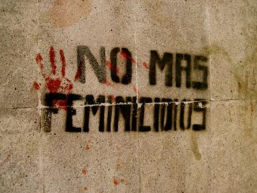 "Keine Frauenmorde mehr" – Graffito in Mexiko
