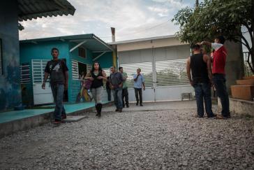 Flüchtlinge aus Zentralamerika bei ihrer Ankunft in Mexiko