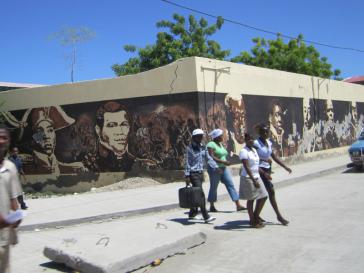 Wandgemälde zum Unabhängigkeitskampf Haitis