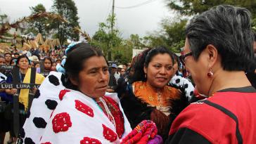Victoria Tauli-Corpuz bei ihrem Besuch in Chiapas Victoria Tauli-Corpuz bei ihrem Besuch in Chiapas