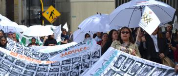 Protest gegen Straflosigkeit in Kolumbien. Die Änderungen der Jep zeigen den mangelnden Willen des Staats, schwere Menschenrechtsverbrechen zu untersuchen