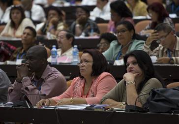 Abgeordnete bei der Sitzung des kubanischen Parlaments am 13. und 14. Juli in Havanna