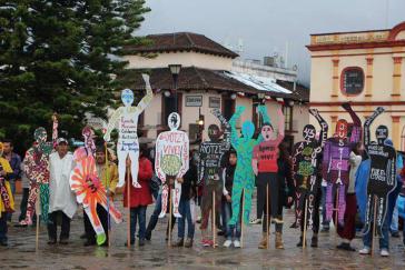 Protestaktion in Chiapas am 3. Jahrestag des Verschwindenlassens der 43 Lehramtsstudenten