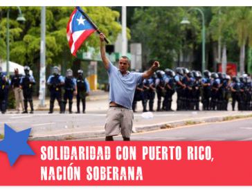 Der Protest richtet sich gegen die Abhängigekit der Insel von der USA. Solidaritätsaufruf von Clacso