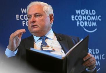 Mutmaßlicher Krimineller Martinelli, hier auf dem Weltwirtschaftsforum 2014 im schweizerischen Davos, damals noch als Präsident von Panama