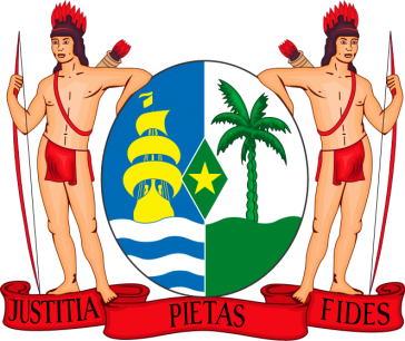 Das Wappen des kleinsten südamerikanischen Landes Suriname