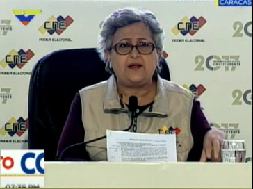 Präsidentin der Wahlbehörde CNE von Venezuela, Tibisay Lucena