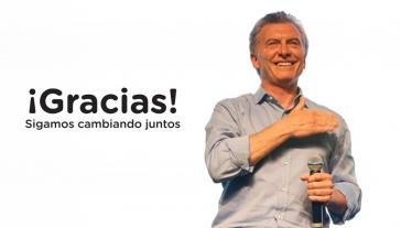 Via Twitter richtete sich Argentiniens Präsident Macri nach dem Cambiemos-Sieg an die Wählerinnen  und Wählern: "Danke - wir verändern gemeinsam weiter"