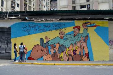 Wandbild in Venezuela nach dem Tod von Präsident Hugo Chávez