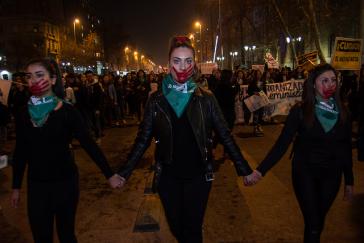 Demonstration für die Legalisierung des Schwangerschaftsabbruchs in der chilenischen Hauptstadt Santiago Demonstration für die Legalisierung des Schwangerschaftsabbruchs in der chilenischen Hauptstadt Santiago