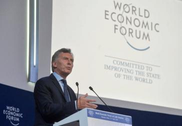 Ein starker Verfechter des Neoliberalismus: Argentiniens Präsident Mauricio Macri, hier beim Weltwirtschaftsforum in Davos 2017