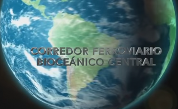 Die Eisenbahnlinie soll  in Südamerika den Atlantischen und den Pazifischen Ozean verbinden (Screenshot)