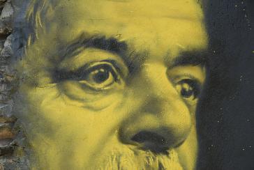 Wandgemälde von Lula da Silva: Der beliebte Politiker wurde inhaftiert und darf bei den Wahlen im Oktober nicht antreten Wandgemälde von Lula da Silva: Der beliebte Politiker wurde inhaftiert und darf bei den Wahlen im Oktober nicht antreten