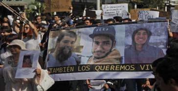 Javier Salomón, Marco Àvalo und Daniel Díaz - die drei noch immer verschwundenen Filmstudenten