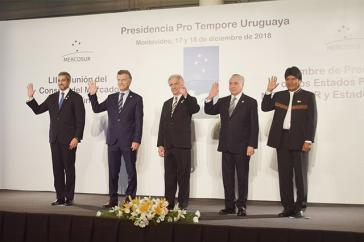 Die Präsidenten der verbleibenden Mercosur-Staaten trafen sich zur Beginn der Woche in Montevideo Die Präsidenten der verbleibenden Mercosur-Staaten trafen sich zur Beginn der Woche in Montevideo