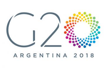 Offizielles Logo des G20-Gipfels 2018, der am 30.11. und 1.12. in Buenos Aires stattfindet