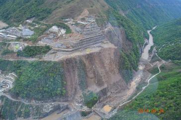 Das Stauseeprojekt Hidroituango in in Antioquia, Kolumbien