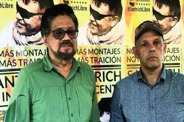 Zwei der Unterzeichner des offenen Briefs: Iván Márquez (links), der Leiter der Farc-Delegation bei den Friedensverhandlungen mit der Regierung und Óscar Montero, wie Márquez Mitglied des Zentralen Oberkommandos der Guerilla