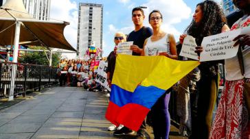 Protest am 6. Juli in London für den Frieden in Kolumbien