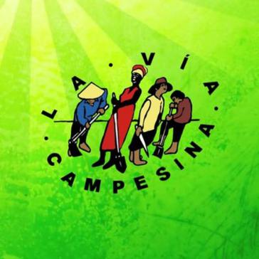 Logo der internationale Bewegung von Kleinbauern und Landarbeitern, Via Campesina Logo der internationale Bewegung von Kleinbauern und Landarbeitern, Via Campesina
