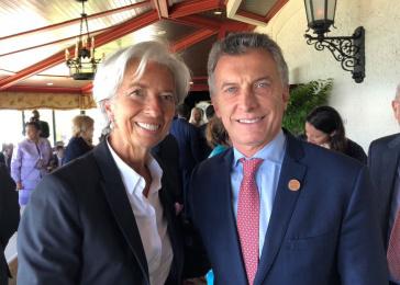 Die IWF-Direktorin Christine Lagarde mit dem argentinischen Präsidenten Mauricio Macri