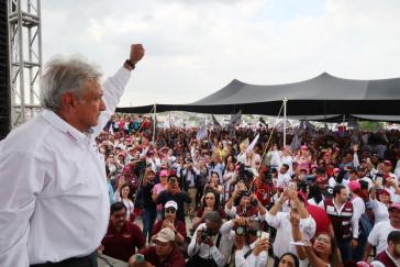 Derzeit aussichtsreichster Kandidat für die Präsidentschaft in Mexiko: Andrés Manuel López Obrador, hier bei einer Wahlkampfveranstaltung